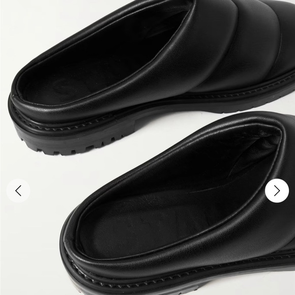 Staud NEW Astro quilted vegan leather mules Black Shoes Slides New 36 6 New NIB - Picture 4 of 16